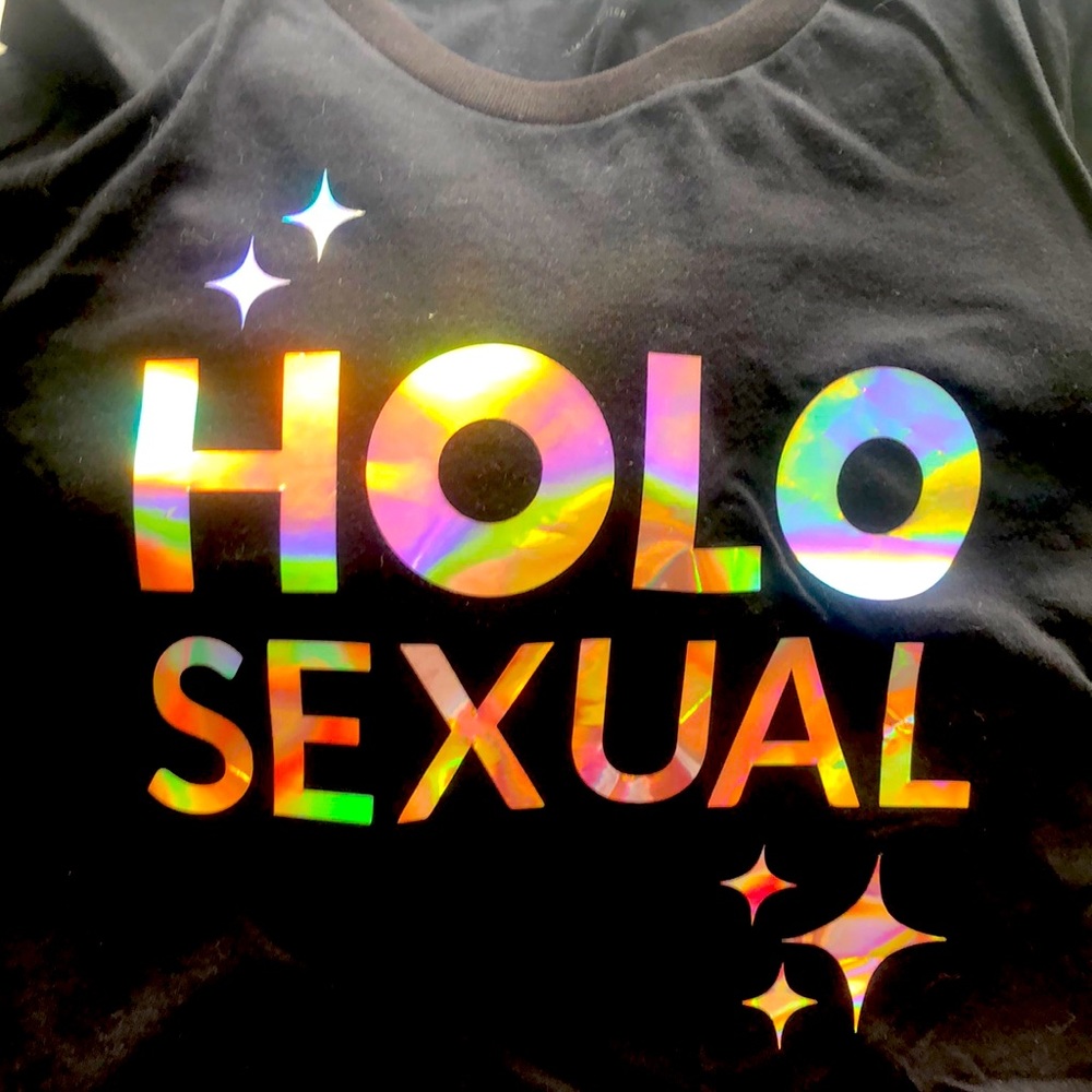 💫RaRe Auth SIMPLY NAILOGICAL Holo Taco Shirt Holosexual Ltd Ed